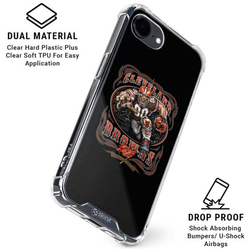 Liquid Blue NFL Cleveland Browns Running Back iPhone 16e Clear Case